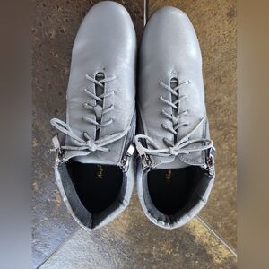 Angels Silver Gray Lace-Up Comfort Sneakers